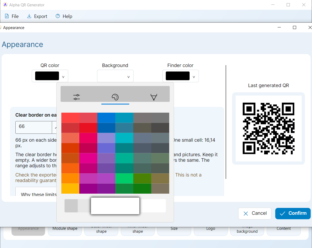 QR CODE ALPHA Desktop – Gestaltung
